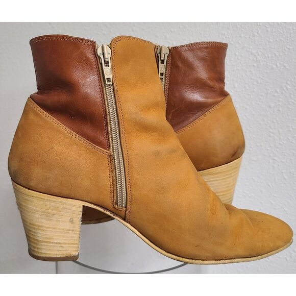 Bohemian 100% Leather Festival Italian Ankle Boots US 8 Made Italy Boho Western - Picture 5 of 9
